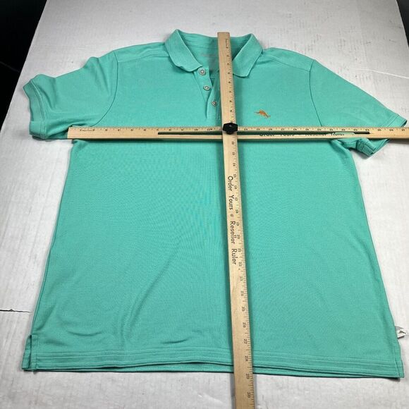 Tommy Bahama Mens Island Zone Polo Shirt Green Short Sleeve Preppy Top LARGE - Picture 5 of 10